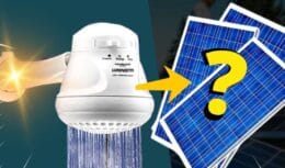 Quantas placas solares são necessárias para utilizar o chuveiro elétrico sem custos?