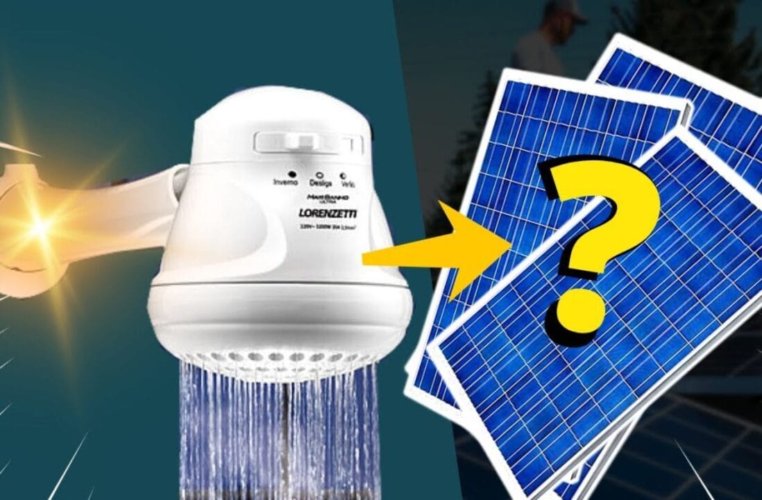 Quantas placas solares são necessárias para utilizar o chuveiro elétrico sem custos?