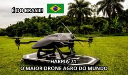 A startup brasileira Psyche Aerospace realizou com sucesso o primeiro voo do seu drone agrícola, o Harpia P-71.