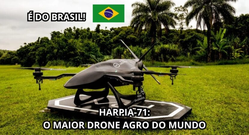 A startup brasileira Psyche Aerospace realizou com sucesso o primeiro voo do seu drone agrícola, o Harpia P-71.