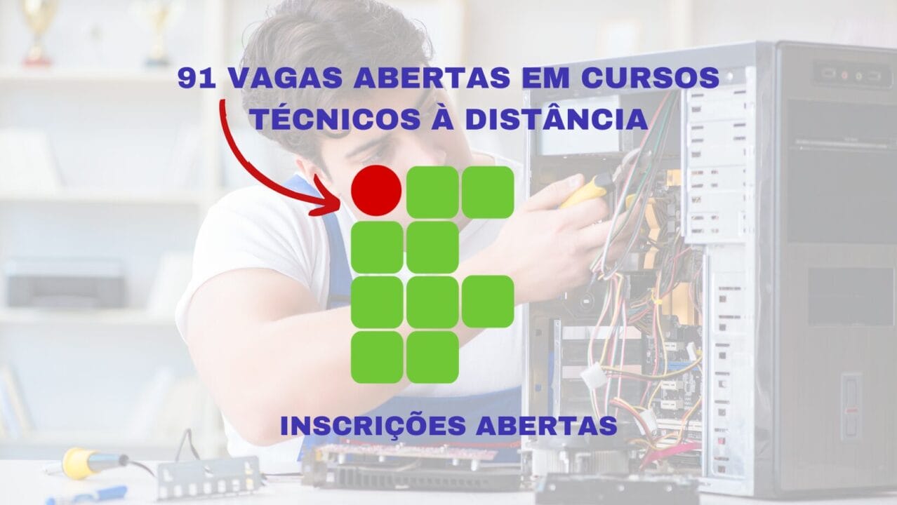 São 91 vagas abertas pelo IF Baiano para aqueles que sonham em fazer um dos cursos técnicos ofertados pelo Instituto Federal.