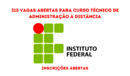 Com vagas abertas no curso técnico de administração EAD, o Instituto Federal (IF GOIANO) reafirma seu compromisso com a educação no Brasil.