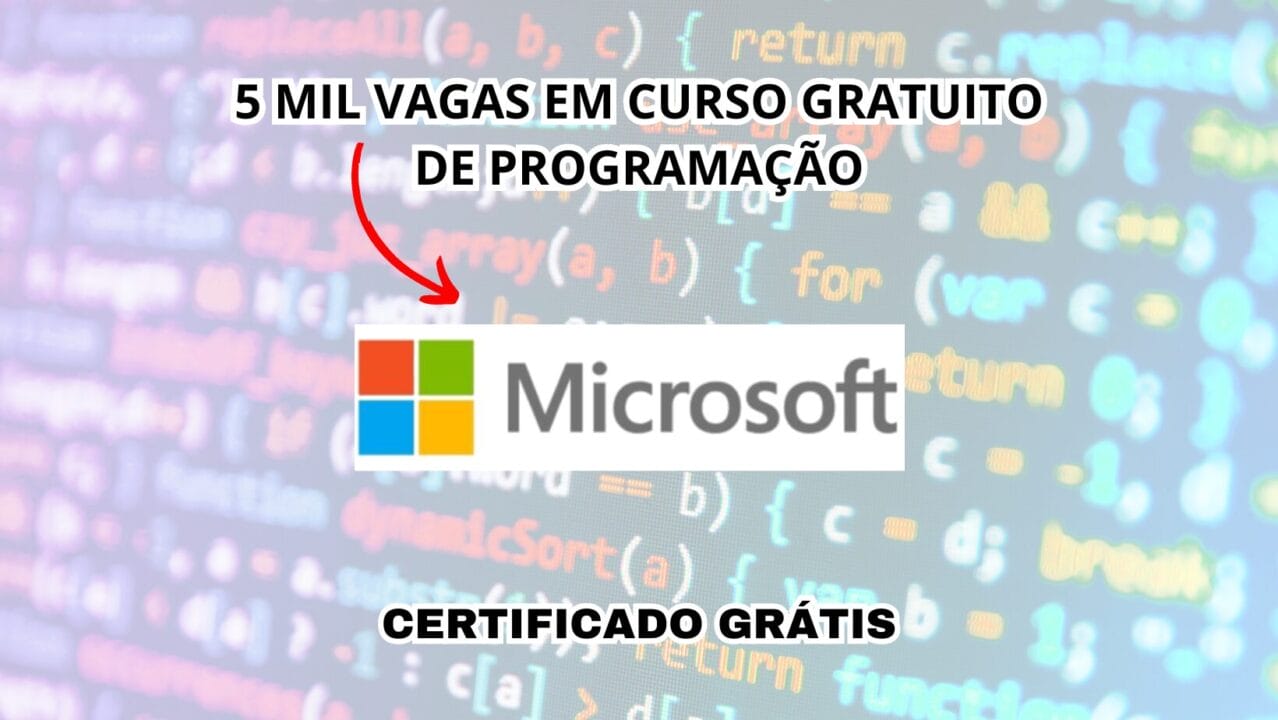 A Microsoft lançou o curso gratuito de programação em parceria com a WoMakersCode, oferecendo 5 mil vagas para mulheres.