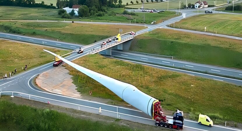 Bahía acaba de producir una de las hélices de aerogenerador más grandes del país con un tamaño equivalente a 84 metros