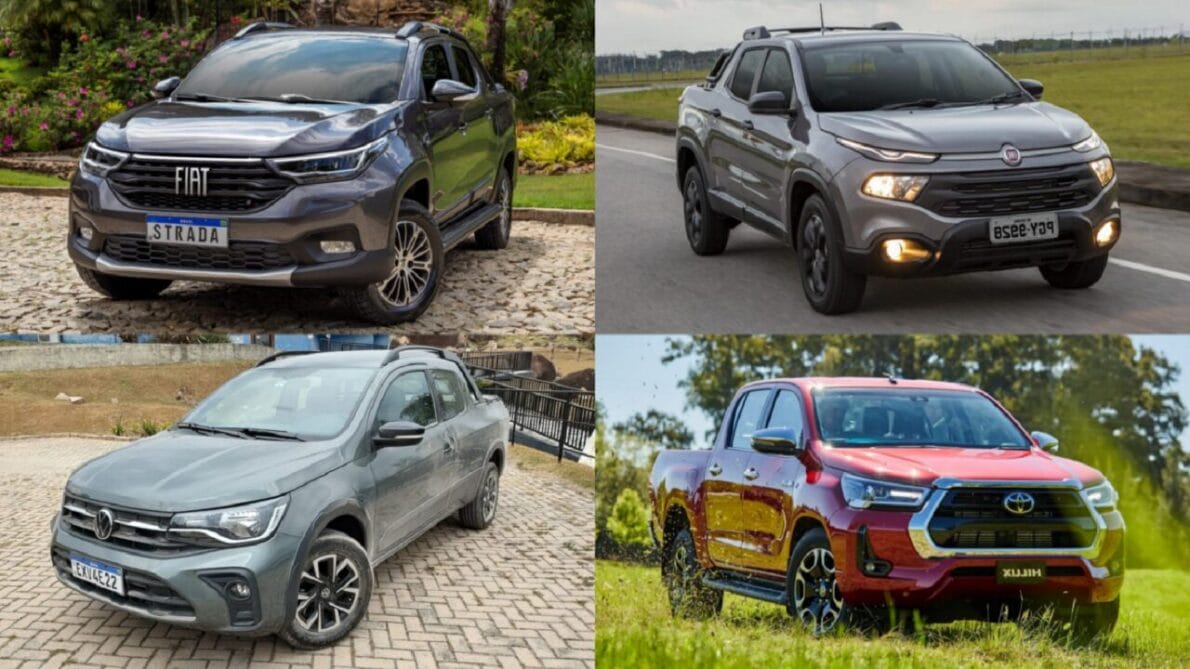 Fiat Strada, Saveiro e Toro lideram vendas trimestrais enquanto Toyota Hilux fica para trás