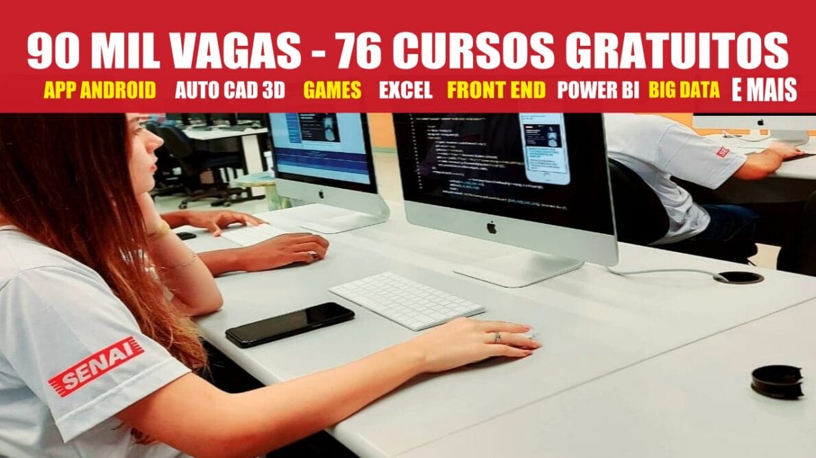 cursos gratuitos - senai - vagas - São Paulo - edital - Oracle - google - cisco - microsoft - games - Android