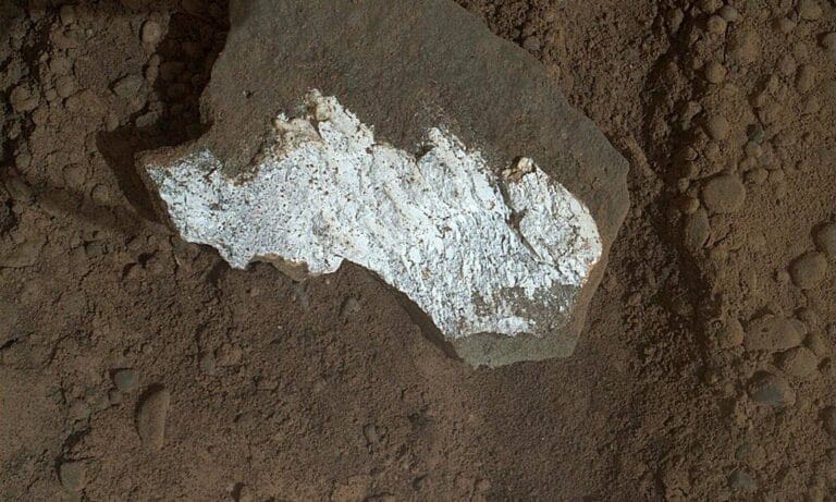 Unusual white rocks discovered on Mars intrigue scientists and could ...