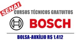 cursos gratuitos - cursos técnicos - cursos grátis - Bosch - multinacional - Senai