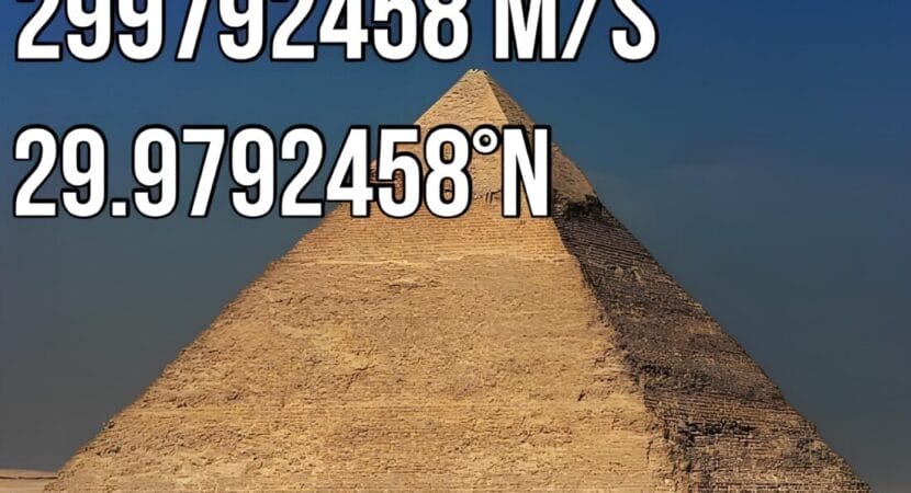 A curiosa coincidência numérica entre as coordenadas da Grande Pirâmide do Egito e a velocidade da luz intriga arqueólogos; descubra qual a ligação entre as duas