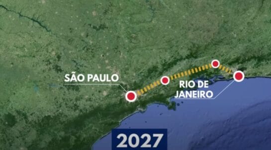 Brasil inicia uma ambiciosa jornada para construir seu primeiro trem-bala, um projeto de R$ 50 bilhões que visa conectar Rio de Janeiro e São Paulo com uma linha de alta velocidade capaz de atingir 300 km/h