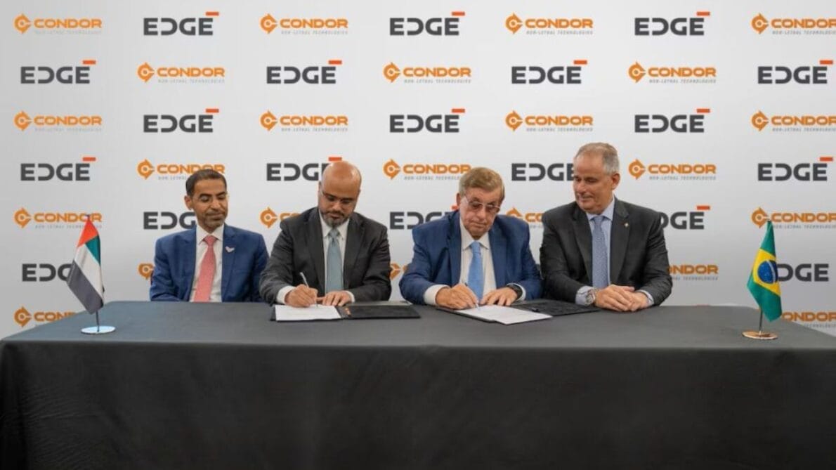 Edge Group, gigante estatal de defesa dos Emirados Árabes Unidos, comprou 51% da Condor, renomada fabricante brasileira especializada em tecnologias não letais, como parte de sua estratégia de expansão no Brasil
