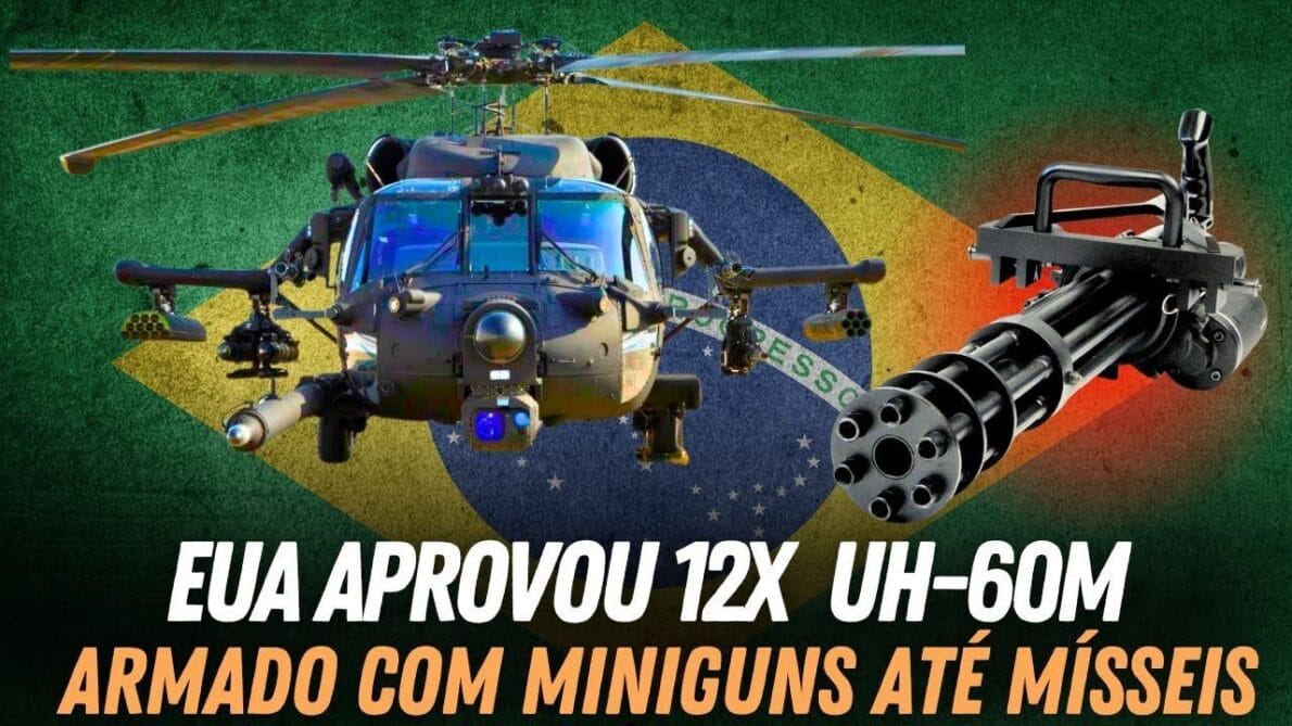 Exército do Brasil recebe sinal verde dos Estados Unidos para adquirir 12 helicópteros Black Hawk equipados com minigun, reforçando a defesa e capacidade operacional do país