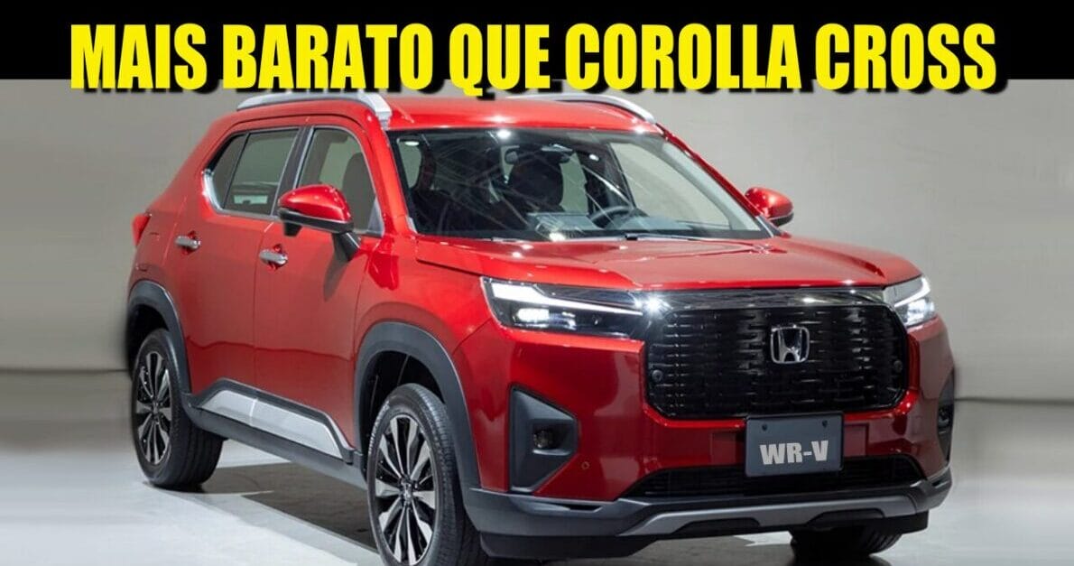 Honda WRV é mais barato que Corolla Cross: com preço de carro popular, mini SUV pronto para dominar o mercado promete 13,1 km/l, conquistar o coração dos brasileiros e vender que nem água