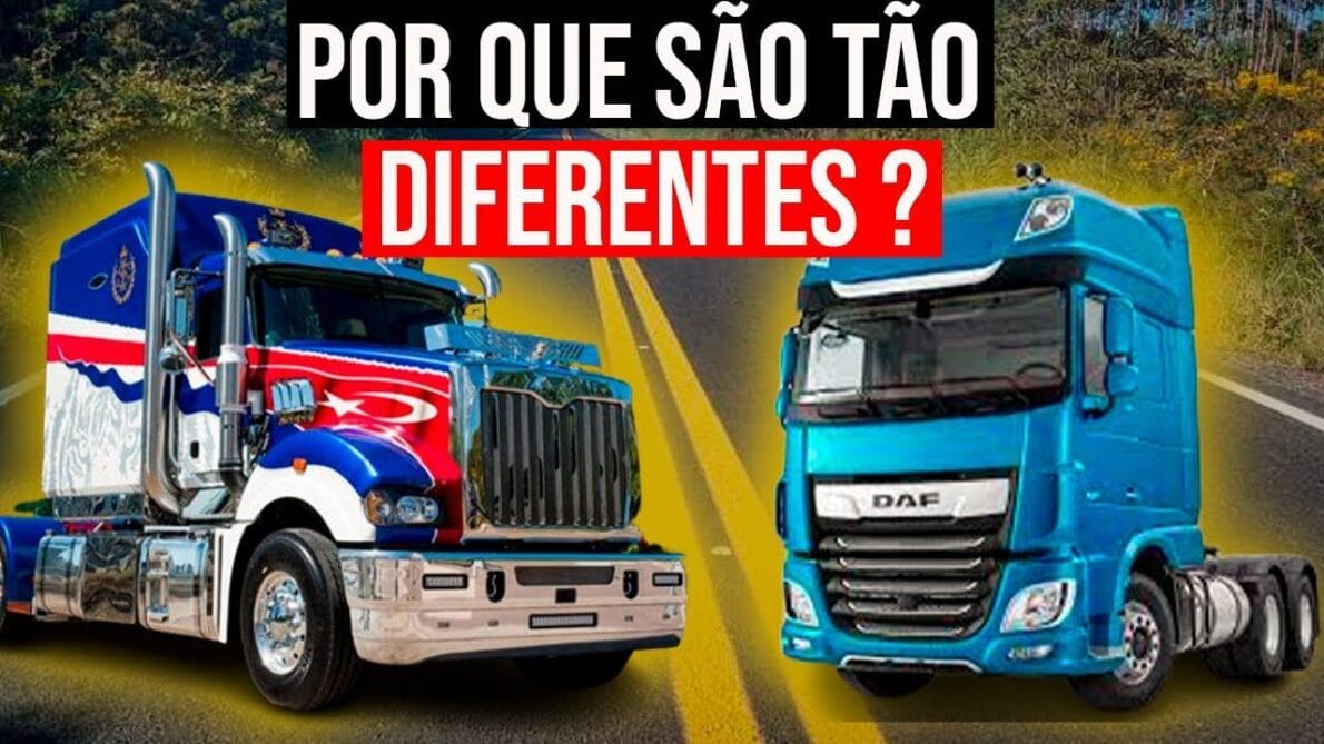 Você já se perguntou por que os caminhões dos Estados Unidos são tão diferentes dos caminhões no Brasil? 