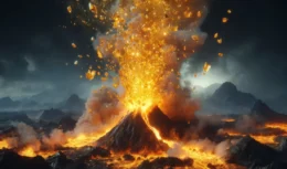Active volcano is dropping crystallized gold from the sky