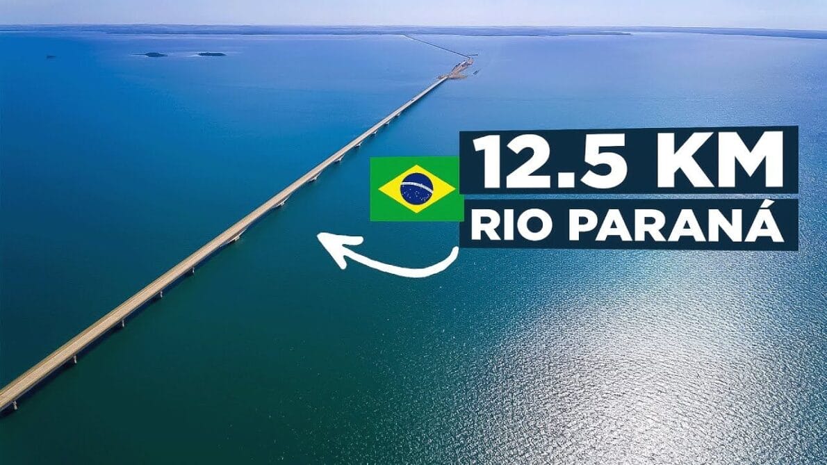 A incrível construção da ponte e travessia sobre o Rio Paraná com mais de 21 km de extensão