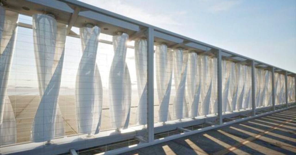 Novo conceito em energia limpa: cerca com turbinas eólicas verticais gera 2.200 kW