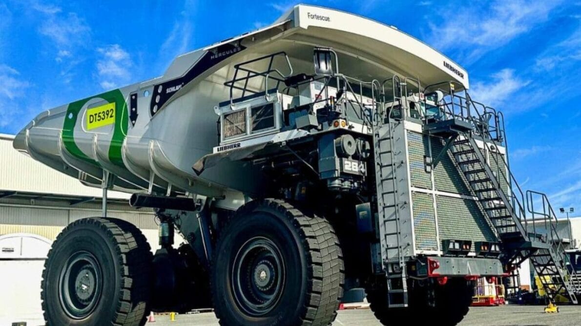 Mineração - caminhão - transporte - hidrogênio -