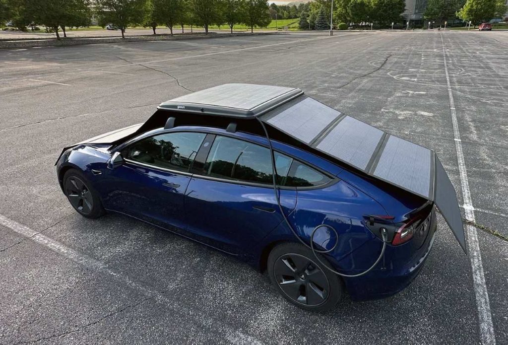 Energia solar - carro elétrico - veículo elétrico - placa solar - painel solar