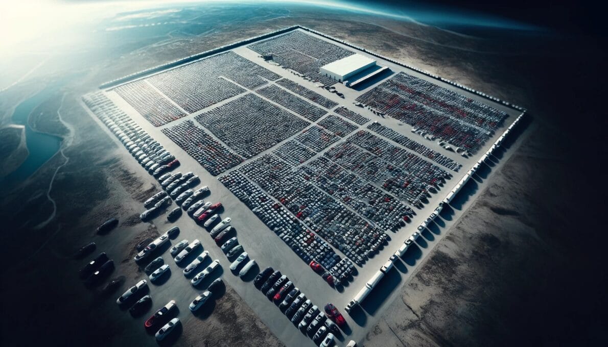 Elon Musk preocupado? Tesla já acumulou tantos carros não vendidos que o 'cemitério' de veículos é visível do espaço