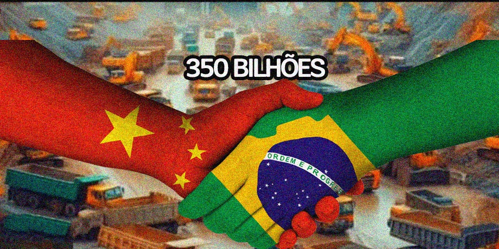 Mega projeto da China, de 350 BILHÕES, pode transformar o Brasil em uma potência econômica mundial (Imagem: reprodução))