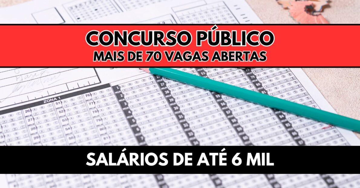 Com salários de 6 mil reais e exigindo apenas ensino fundamental e médio, prefeitura abre 77 vagas em concurso