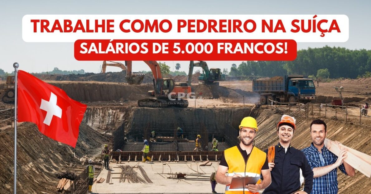 Quer trabalhar como pedreiro na Suíça? Estão abertas vagas para quem fala português com salários de 5.000 francos! 