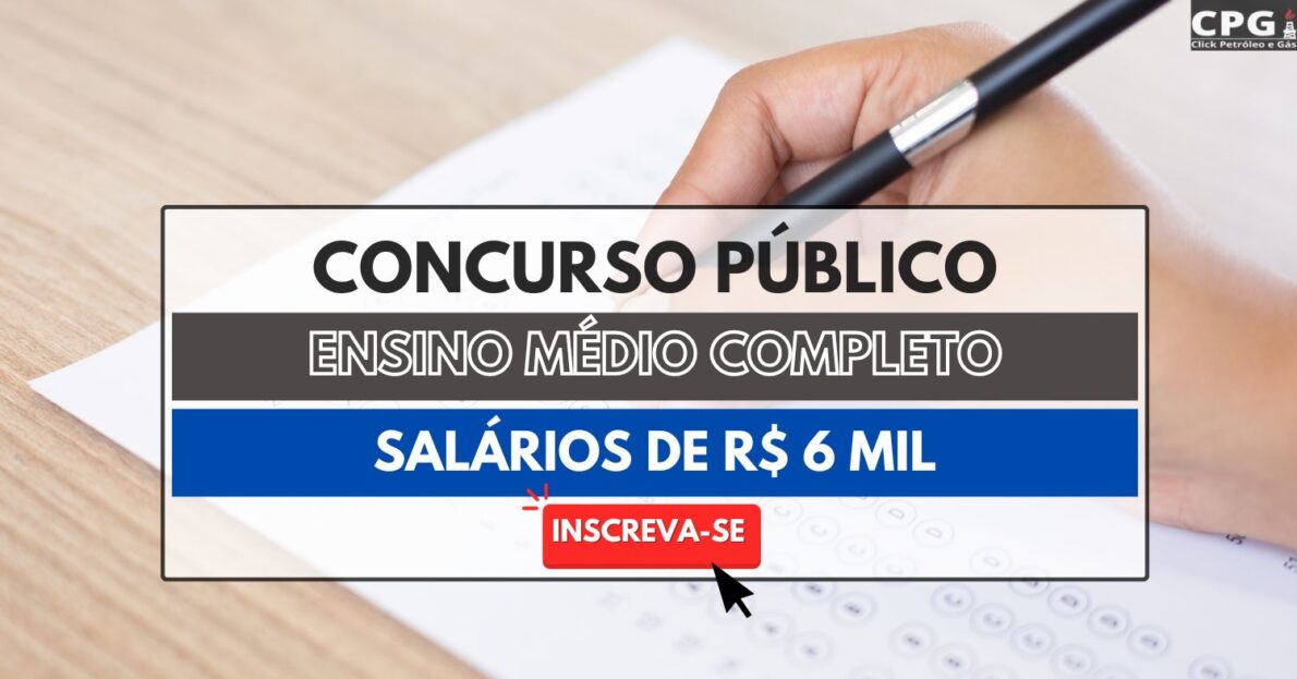 Prefeitura divulga abertura de concurso público com salários de R$ 6 mil e vagas exigindo apenas ensino médio completo
