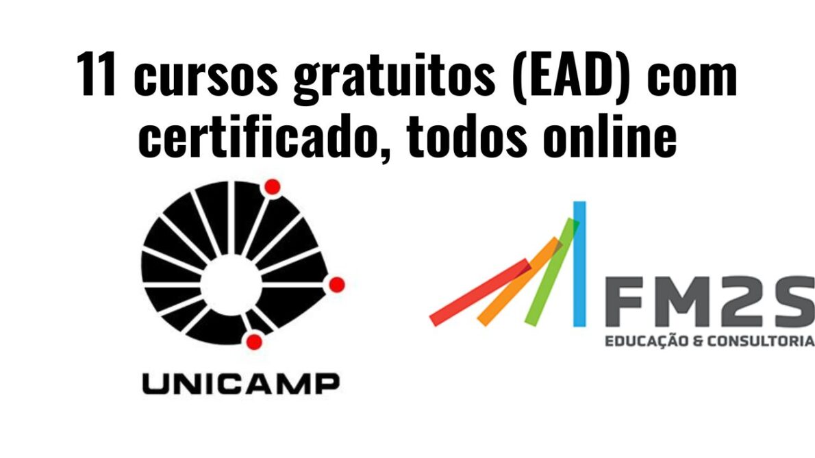 Quer estudar online, sem pagar NADA e ainda receber certificado? FM2S, startup da Unicamp, oferece 11 cursos gratuitos (EAD) em diversas áreas