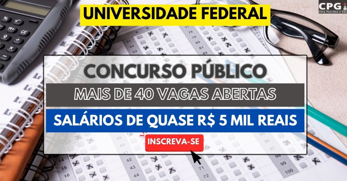 Universidade Federal abre 42 vagas em concurso público para nível médio com salários de quase R$ 5 mil reais