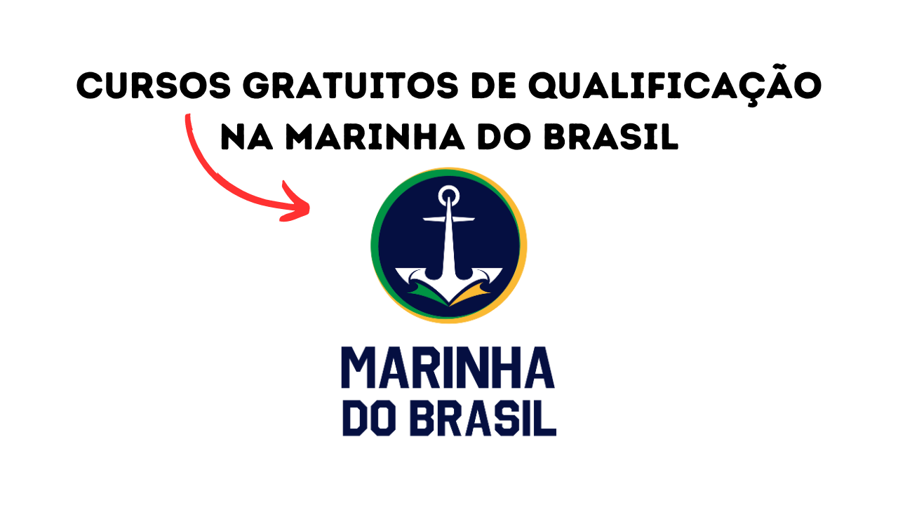 A Marinha do Brasil abriu 90 vagas em três cursos gratuitos de qualificação. As inscrições estão abertas até 10 de julho.