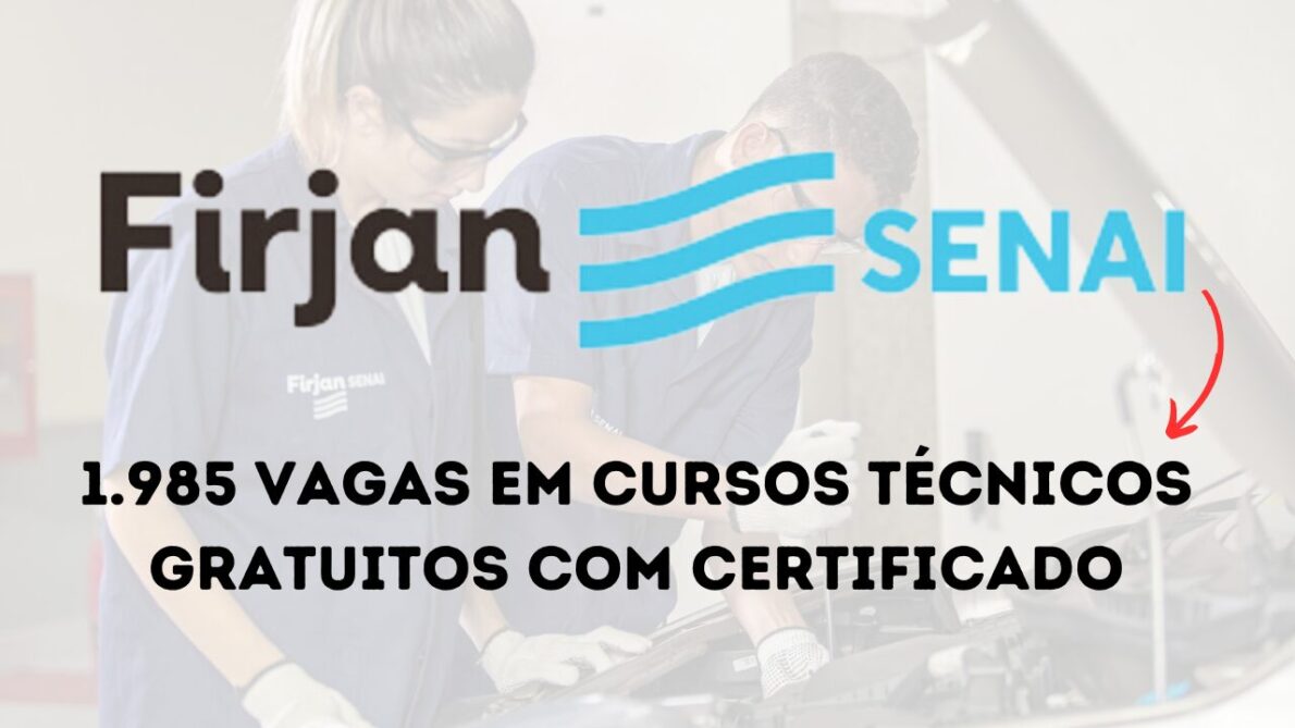 A Firjan SENAI está oferecendo vagas em cursos técnicos gratuitos, visando a qualificação profissional e inserção no mercado de trabalho.