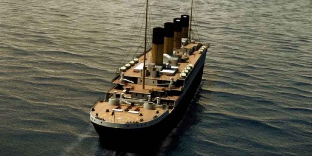 Titanic II, réplica exata do famoso transatlântico, promete uma viagem de luxo e segurança, seguindo a rota original. (Imagem: reprodução)