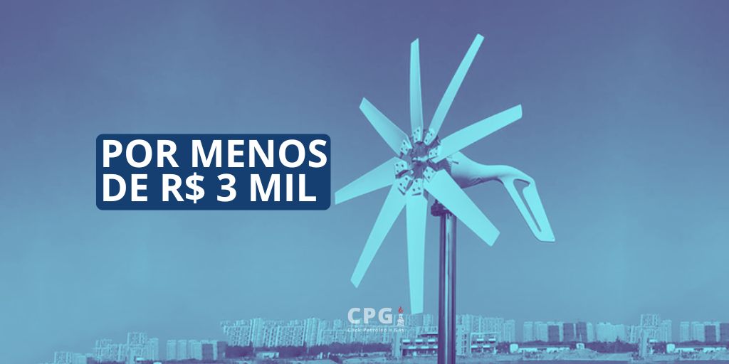 Turbina eólica por menos de R$ 3 mil promete abastecer casas com até cinco pessoas. Solução sustentável e econômica disponível na Amazon.