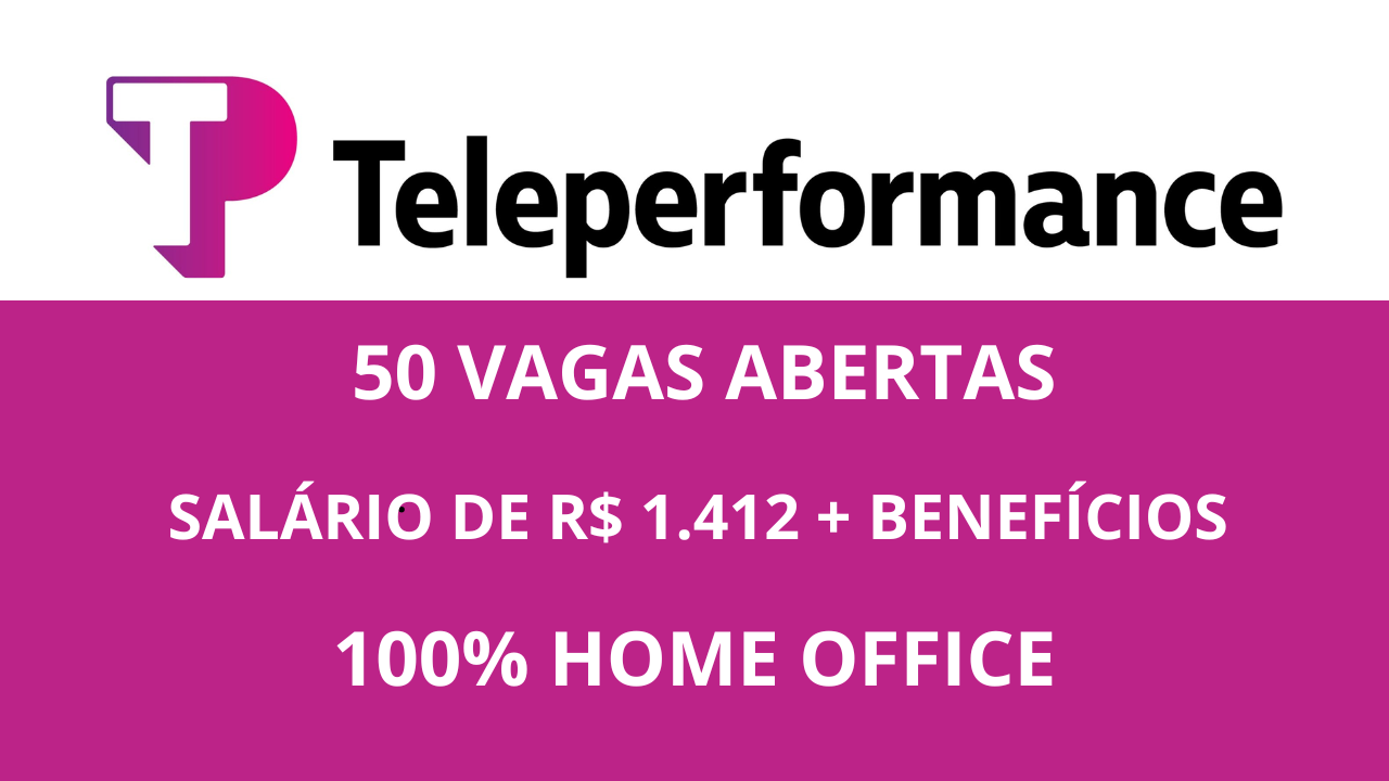 A Teleperformance abre 50 vagas home office para atendimento ao cliente, exigindo apenas ensino médio completo e conhecimento em tecnologia.