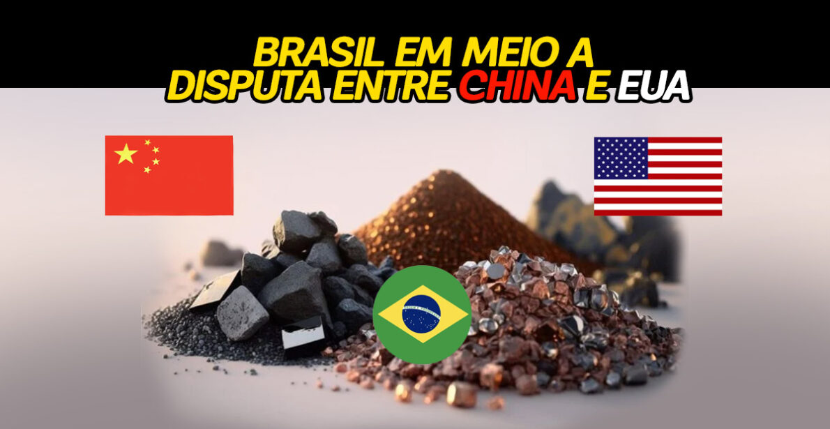 Brasil se torna alvo principal em disputa global: Estados Unidos e China travam batalha por terras raras e minerais críticos encontrados em abundância em solo brasileiro. (Imagem: reprodução)