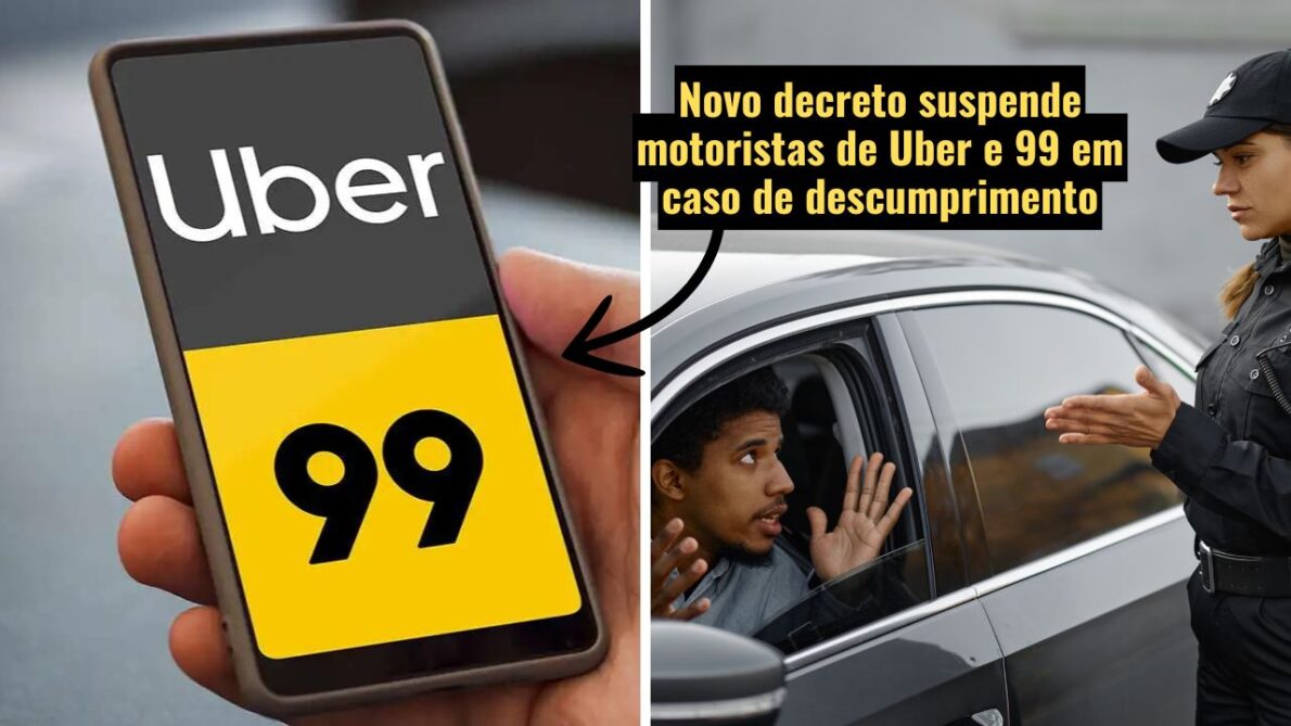 Comunicado urgente traz à tona um novo decreto que impõe novas regras para motoristas de Uber e 99, com risco de suspensão dos aplicativos