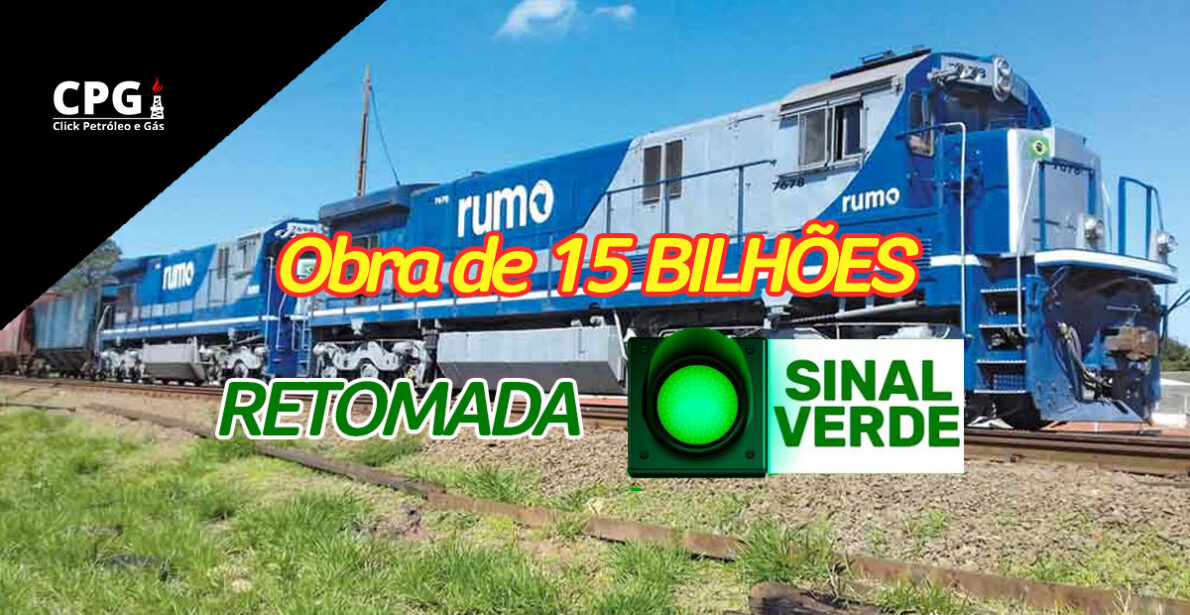 Justiça retoma construção de ferrovia de 15 bilhões da Rumo Logística. Obra de 730 km promete gerar 162 mil empregos. Leia mais! (Imagem: reprodução)