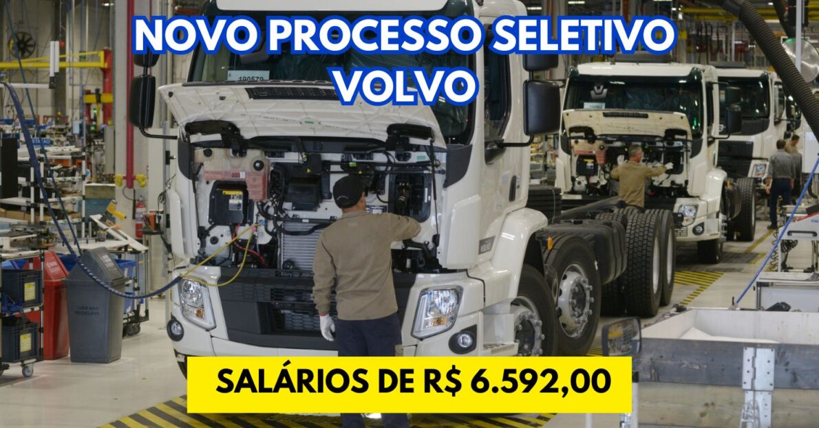 Volvo abre processo seletivo com vagas home office e presenciais para profissionais de dentro e fora do Brasil com salários de R$ 6.592,00