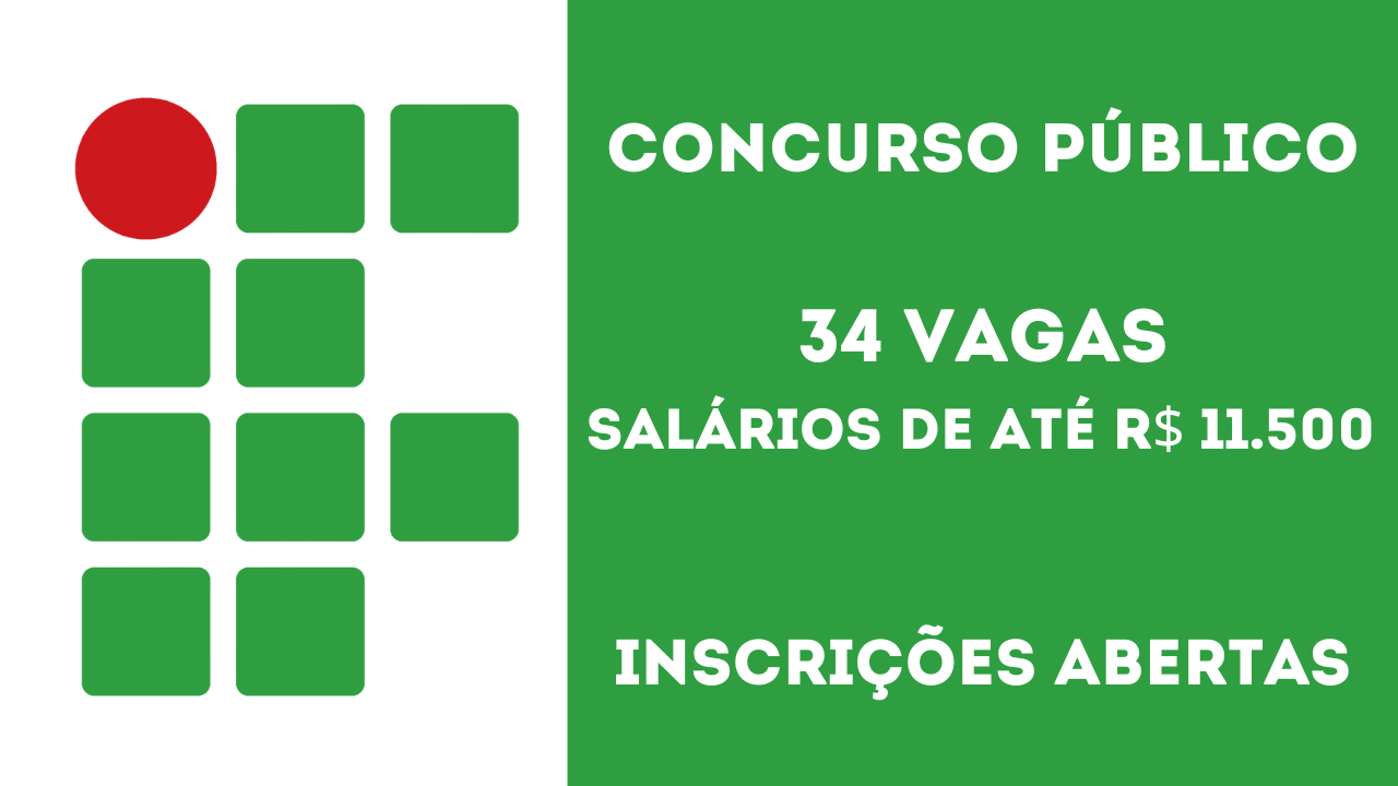 O Instituto Federal de Minas Gerais (IFMG) abriu um novo concurso público com 34 vagas para professores em 15 campi.