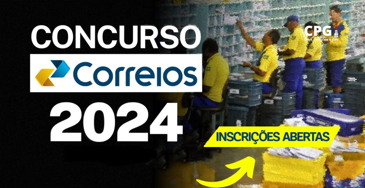 Correios lançam concurso com salários de até R$ 6,8 mil. Inscrições abertas até 8 de setembro. Provas em outubro. Confira as vagas! (Imagem: reprodução)