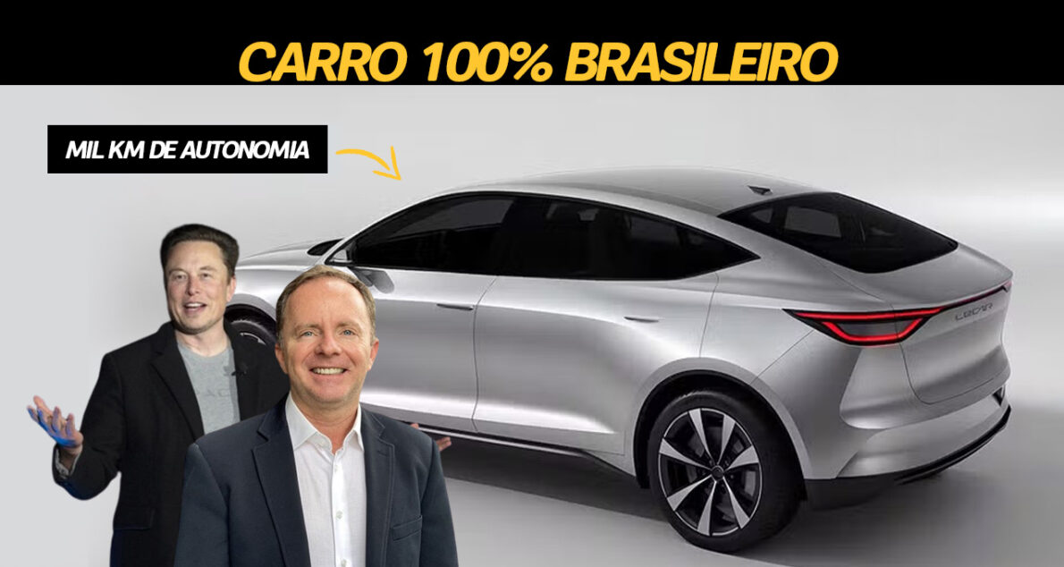 ‘Elon Musk brasileiro’ promete investimento de R$ 870 MILHÕES para lançar carro 100% nacional capaz de fazer MIL km com pouco mais de 33 litros de combustível; ideia é fabricar 120 MIL carros por ano