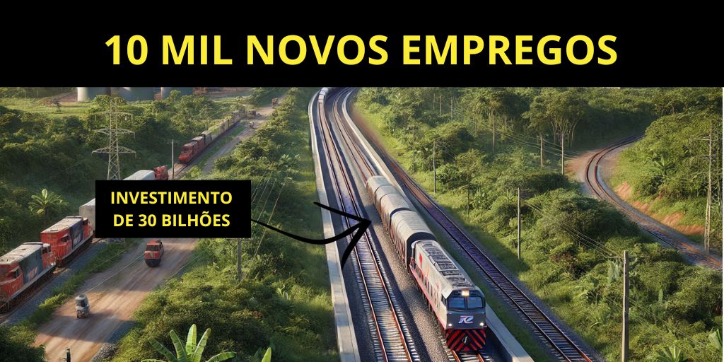 Maior ferrovia em extensão do Brasil vai receber investimento de R$ 30 BILHÕES e gerar 10 MIL empregos; dinheiro será usado em infraestrutura, além da aquisição de vagões e locomotivas