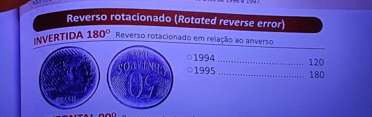 Valores das moedas de 50 centavos