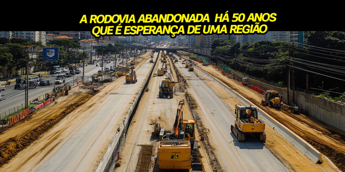 Projeto da rodovia abandonado há 50 anos é retomado, prometendo transformar o Litoral Sul, mas riscos ambientais geram polêmica. (Imagem: reprodução)