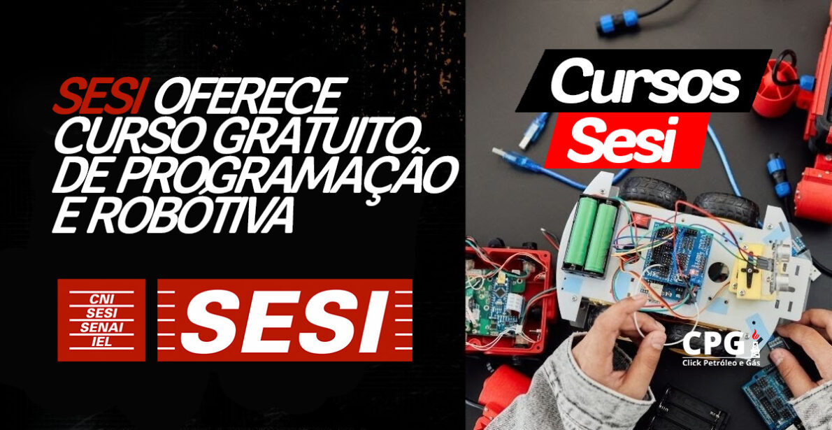 Curso gratuito de programação e robótica do Sesi Santo André! Inscrições abertas para alunos da rede pública até 21 de agosto. Não perca! (Imagem: reprodução)