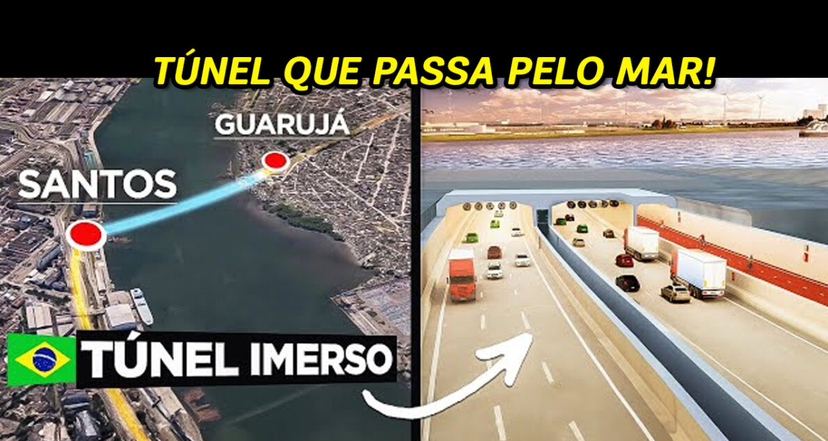 Primeiro túnel imerso do Brasil! Obra avaliada em quase 6 BILHÕES vai passar por dentro do MAR e reduzir percusso de 50 para 2 minutos! Estrutura será acessível a carros, caminhões, bicicletas e até pedestres