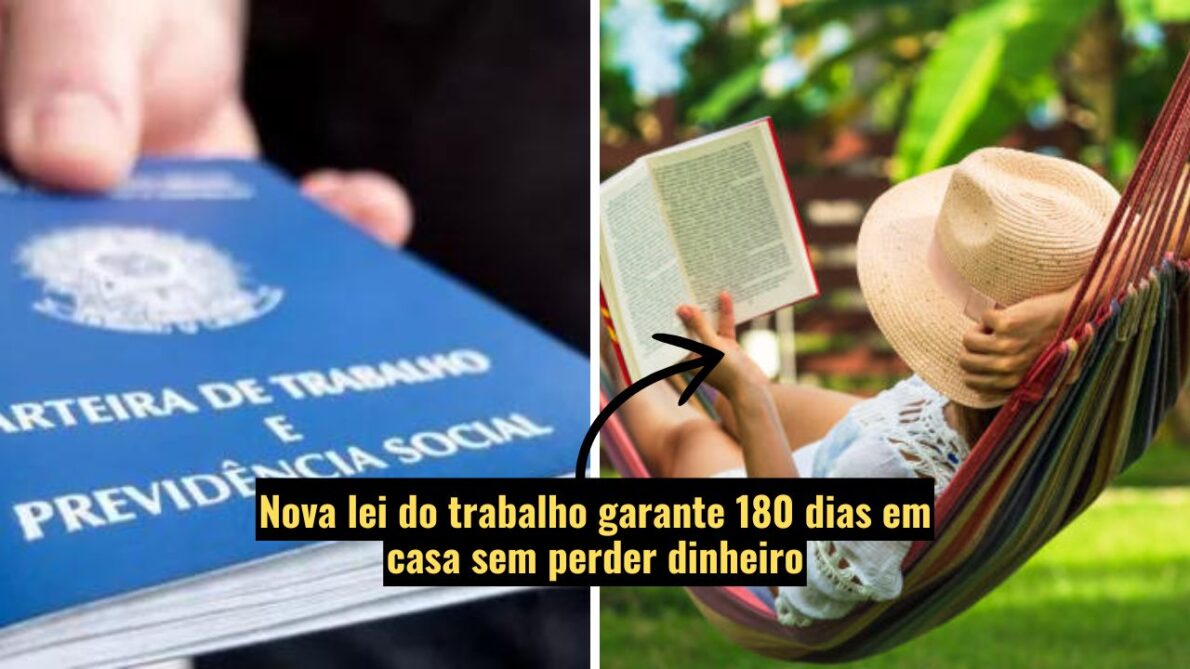 180 dias garantidos! A partir de 2024, a nova lei do trabalho vai dar um respiro maior para trabalhadores com carteira assinada, regidas pela CLT