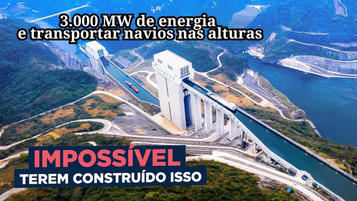 A incrível construção da China para navegar acima das montanhas, com elevador de navios capaz de mover embarcações de até 500 toneladas por uma altura de 100 metros