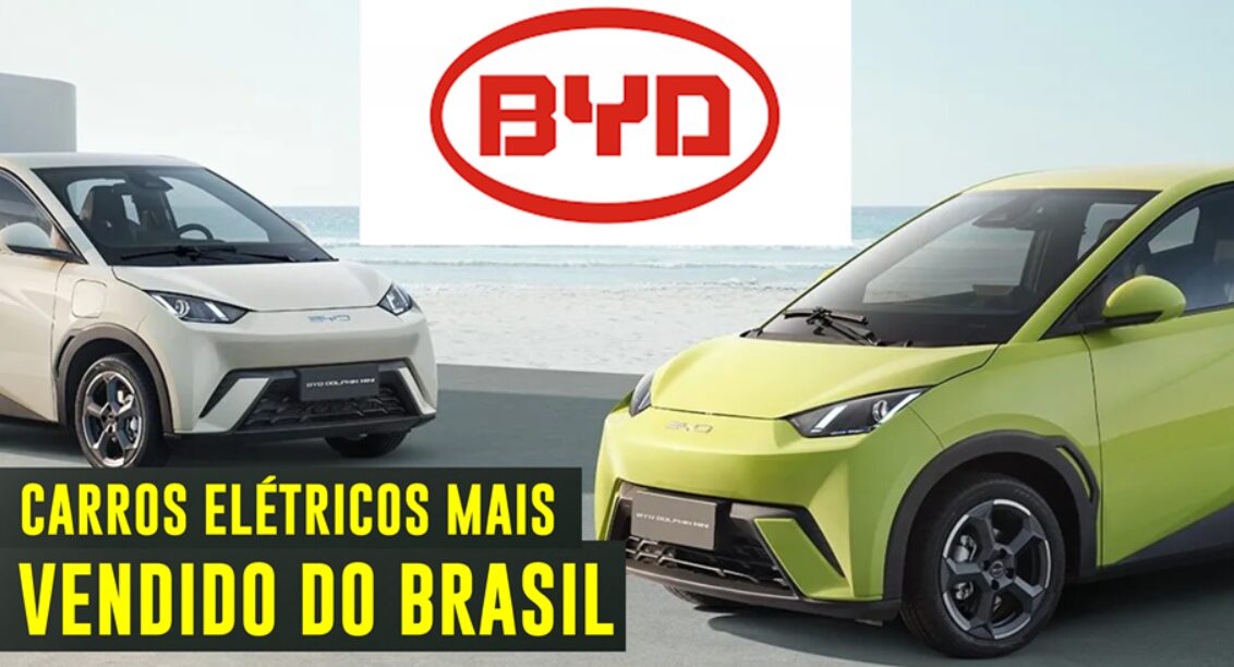 Carros elétricos mais vendidos, BYD Dolphin Mini, veículos elétricos no Brasil, ranking de carros elétricos, mercado de veículos sustentáveis